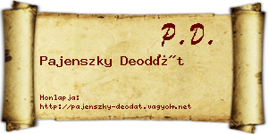 Pajenszky Deodát névjegykártya